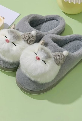 City Soles Women Slippers(Grey , 8)