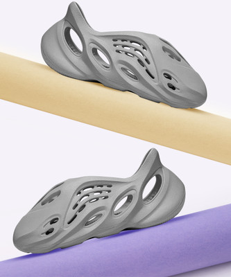 Hitway Men Slides(Grey , 10)