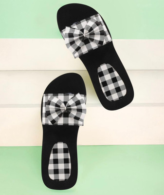 FOOTOXX Women Slides(Black , 8)