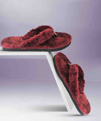 Bhains Ki Ankh Women Slippers(Maroon , 6)