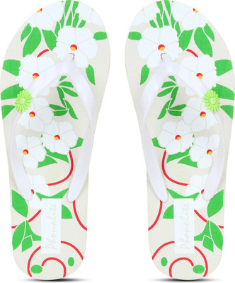 Phonolite Women Slippers(White , 5)