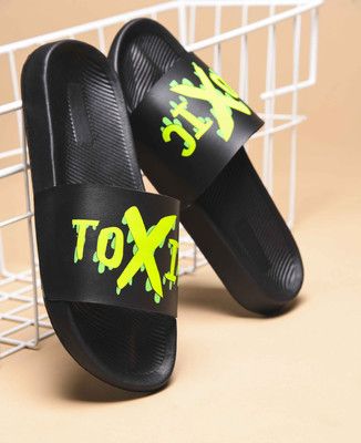 Shoe Mate Men Slides(Black , 7)