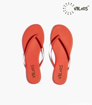 vblods Women Flip Flops(Orange , 7)