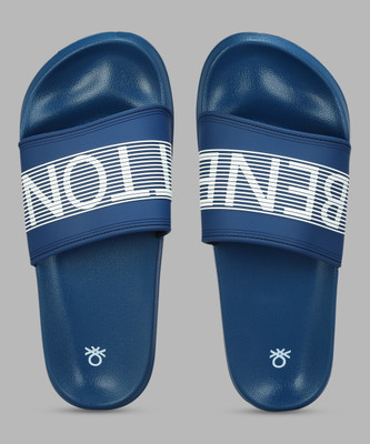 United Colors of Benetton Men Slides(Blue , 8)