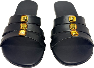 Xcen Women Slides(Black , 6)