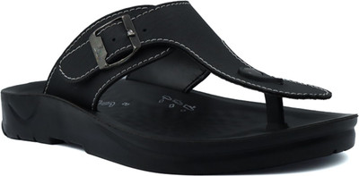 TREKIVA Men Premium Slippers Trendy Comfortable Flexible & Durable, Anti-Skid| TPG-3037 Slippers(Black , 6)