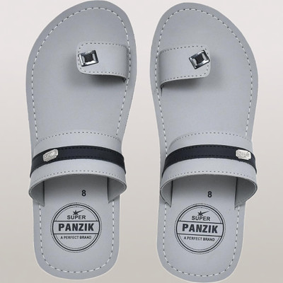 PANZIK Men Slides(Grey , 7)