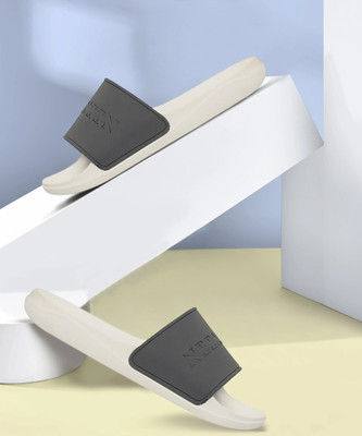 Neemans Men Slides(Grey, White , 7)