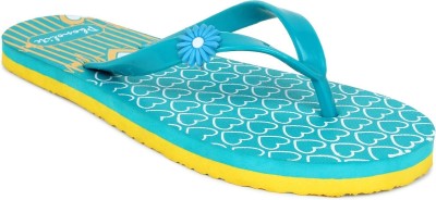 Phonolite Women Slippers(Yellow, Blue , 5)