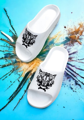 Pampy Angel Men Slides(White , 8)