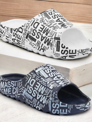 SCETTRO Men Slides(Blue , 7)