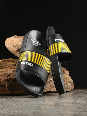 Roadster Men Slides(Black , 10)