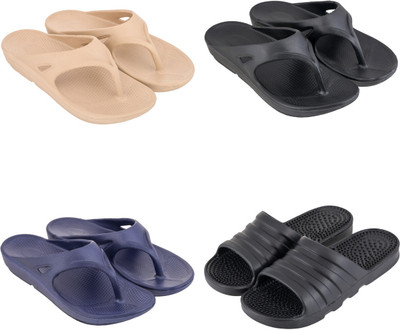 Feel alive Men Flip Flops(Multicolor , 9)