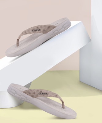 CAMPUS Women SL-402L Women's Slipper | Cushioned Footbed | Lightweight & Comfortable Flip Flops(Beige , 6)