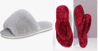 rexizone Women Flip Flops(Red, Grey , 4)