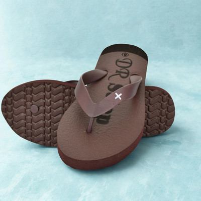 DR STTEP Men Soft Ortho Slippers for Men | Comfy Anti-Skid Flip Flops for Daily Use Slippers(Brown , 8)