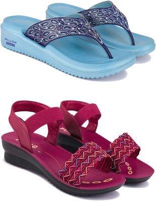 Pennen Women Slippers(Red , 7)