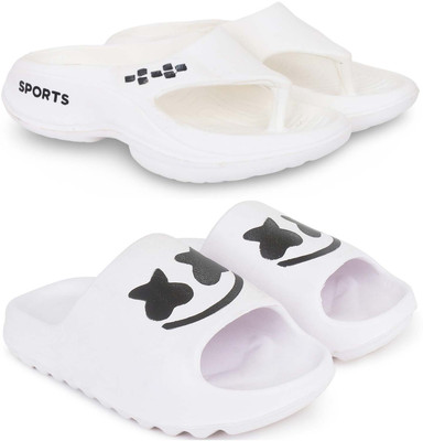 Pampy Angel Men Slippers(White, White , 6)