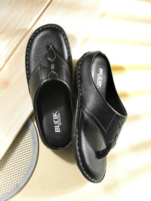 Bucik Men BCK10224 Lightweight Comfort Extra Soft Summer Trendy Premium Stylish Party Slippers(Black , 6)