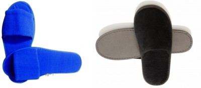 ANUJ YADAV Men Flip Flops(Black, Blue 11)