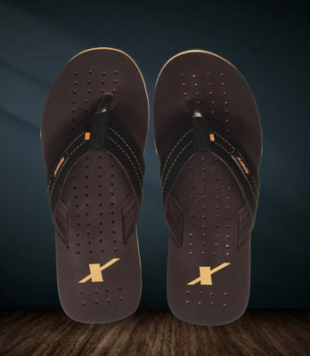 Sparx Men Flip Flops(Black , 8)