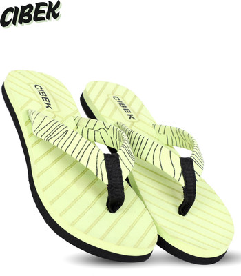 CIBEK Women Flip Flops(Green , 8)