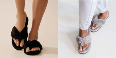 Sale YUG Women Flip Flops(Grey, Grey , 7)