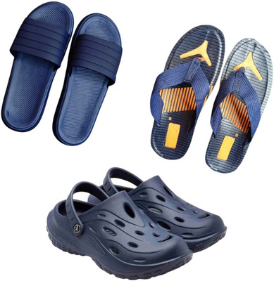 BLIBBERS Men Slippers(Blue, Blue, Navy , 9)