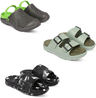Acorn Men Slides(Green, Olive, Black , 10)