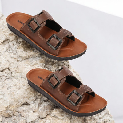 Orvax Men Slippers(Brown , 10)