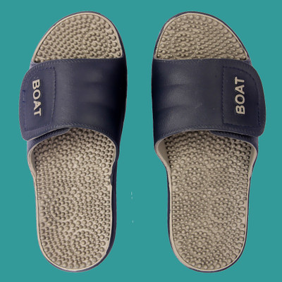 BOAT RIDE Men Slides(Black , 6)