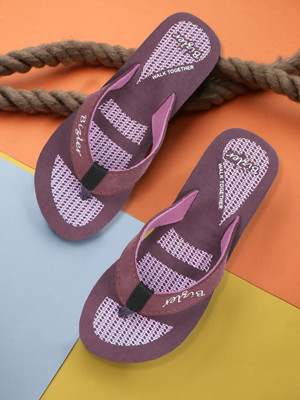 BIZLER Women Soft Ortho Slippers | Lightweight, Non-Slip & Stylish Daily Wear Slippers(Maroon , 8)
