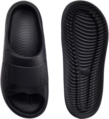 DUKE Men Slides(Black , 9)