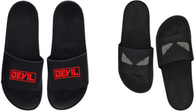 nvisan Men Slides(Red, Grey, Black , 8)
