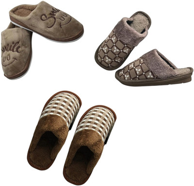 Mahi Enterprises Men Flip Flops(Brown, Beige, Brown , 9)