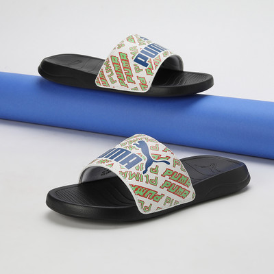 PUMA Men Slides(Black , 9)