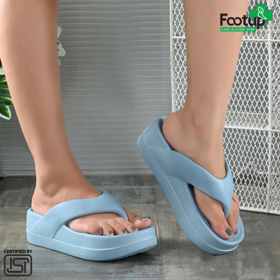 Footup Women Super Soft|Orthopedic|Comfortable|Lightweight|Diabetic Flip Flops(Blue , 5)