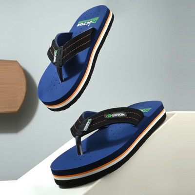 Doctor Health Super Soft Men Men's Orthopedic Slippers | Soft Cushion, Lightweight, Doctor Recommended Design Slippers(Navy , 8)