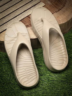 BERSACHE Men Slippers(Beige , 6)