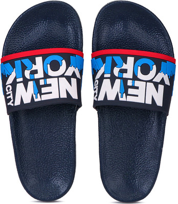 BERSACHE Men Slides(Black , 7)