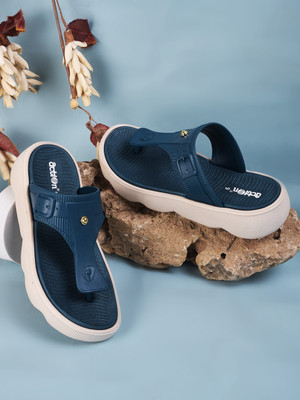 action Women APTW-106 Slippers(Blue, Beige , 6)