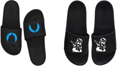 nvisan Men Slides(Blue, White, Black , 8)
