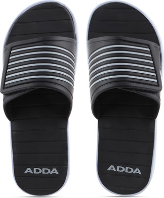 Adda Men Slides(Black, Grey , 8)