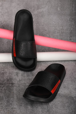 Footox Men Slippers | Slides | Flipflop | Clogs | Ortho | Acupressure Flip Flops(Black , 8)