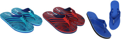 MIGOLITE Men Slippers(Blue, Red , 7)