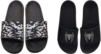 nvisan Men Slides(White, Grey , 10)