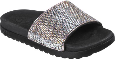 Skechers Women Slides(Black , 5)