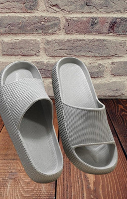 ABJ Fashion Men Slides(Grey , 9)
