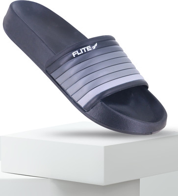 FLITE Men Slides(Black, Grey , 9)