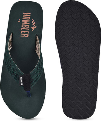 Hambler Men Mens extra soft & stylish slippers lightweight & Durable flip flops Trending Slippers(Green , 7)